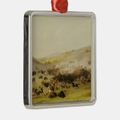 バッファローの狩り、環境、c.1832 メタルオーナメント (右)