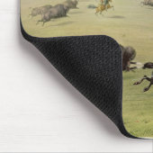 バッファローの狩り、c.1832 マウスパッド (コーナー)