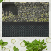 バッファローの芸術の野生の西の西部のテーマ キッチンタオル (折り畳み)