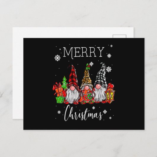 バッファローの3つの格言プレイクリスマスグノーム ポストカード (正面/裏面)