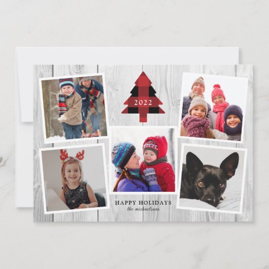 バッファローはクリスマスツリーの写真コラージュをチェック (正面)