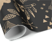 バッファローアドベンチャーパターンクラフト紙ID599 ラッピングペーパー (ロールコーナー)