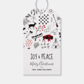 バッファローアドベンチャーブラック&レッドプレイドID599 ギフトタグ (正面)