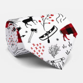 バッファローアドベンチャーブラック&レッドプレイドID599 ネクタイ (ロール)