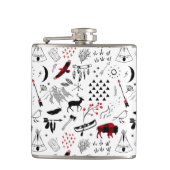 バッファローアドベンチャーブラック&レッドプレイドID599 フラスク (正面)