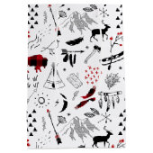 バッファローアドベンチャーブラック&レッドプレイドID599 ミディアムペーパーバッグ (裏面)