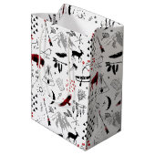 バッファローアドベンチャーブラック&レッドプレイドID599 ミディアムペーパーバッグ (裏面アングル)