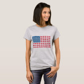 バッファローアメリカ国旗 Tシャツ (正面フル)