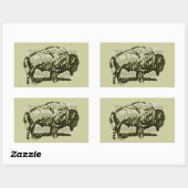 バッファローアート 長方形シール (シート)