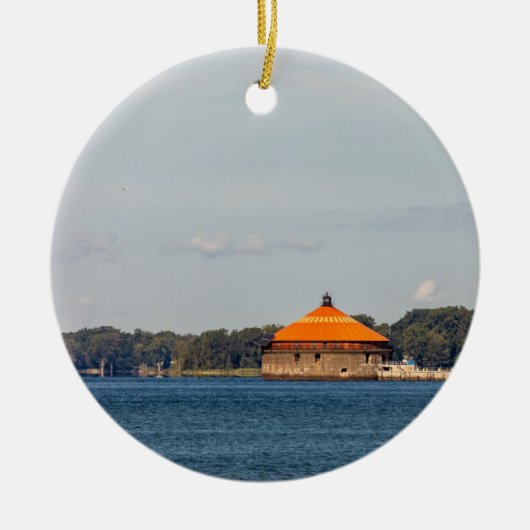 バッファローインテーククリブライトハウス セラミックオーナメント (正面)