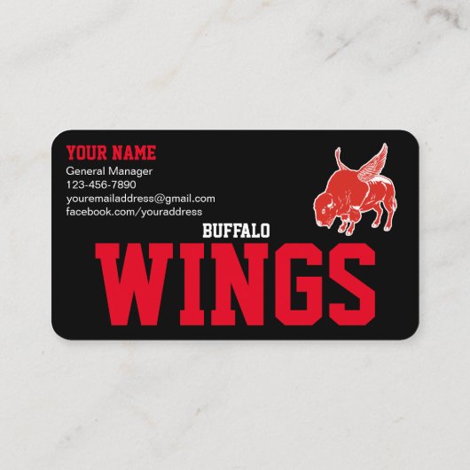 バッファローウィング 名刺 (裏面)