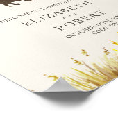 バッファローウォーターカラーランチビソン秋秋結婚の ポスター (角)