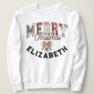 バッファローエレガントプレイドメリークリスマスパーソナライズされた スウェットシャツ
