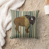 バッファローオンデザートストライプズ クッション (ブランケット)