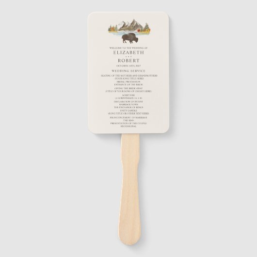 バッファローオータムマウンテン結婚式 プログラム ハンドファン (正面)