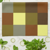 バッファローカラフルチェックのプレイド市松模様にパターン キッチンタオル (折り畳み)