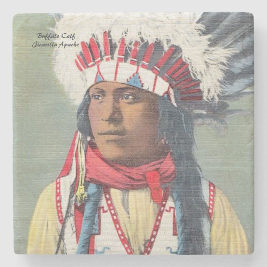 バッファローカーフ ストーンコースター (正面)