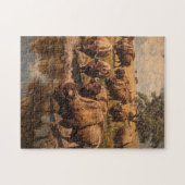 バッファローギャザリング：穏やかなパズル ジグソーパズル (横)