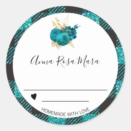 *~*バッファローギンガムAP30。キャニングホームメイドバラ ラウンドシール (正面)