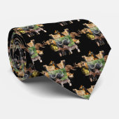 バッファローグラス野生動物フレームネックタイ ネクタイ (ロール)