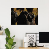 バッファローケープサファリの壁掛け ポスター (ホームオフィス)