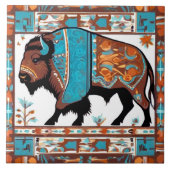 バッファローサウスウェストサウスウエストブラウンターコイズ タイル (正面)