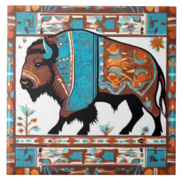 バッファローサウスウェストサウスウエストブラウンターコイズ タイル