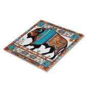 バッファローサウスウェストサウスウエストブラウンターコイズ タイル (側面)