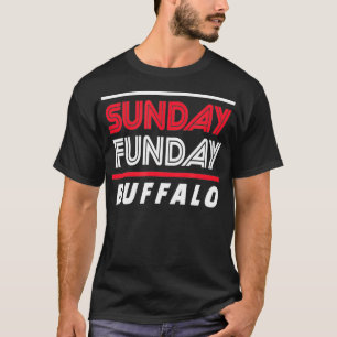 バッファローサンデーファンデイおもしろいバッファローニューヨーク日曜日 Tシャツ