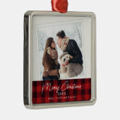 バッファローシンプルプレイドオーナメント メタルオーナメント (右)