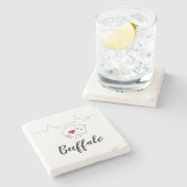 バッファロースカイラインイラストレーション ストーンコースター (横)