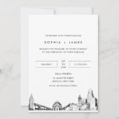 バッファロースカイライン結婚式招待状と写真 招待状 (正面)