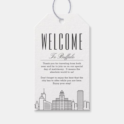 バッファロースカイライン |ウェルカムメッセージギフトラベル ギフトタグ (正面)