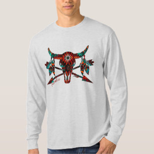 バッファロースカルと矢印Tシャツ Tシャツ