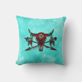 バッファロースカルアンドアローズ装飾用クッション クッション (正面)