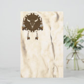 バッファロースカルマンダラ先住民アメリカン文房具 便箋 (スタンド正面)