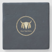 バッファロースカル ストーンコースター (正面)