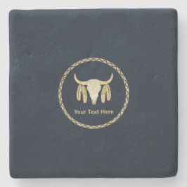 バッファロースカル ストーンコースター