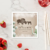 バッファロースノーデザートカボスボーイ赤ちゃんシャワーナプキン スタンダードカクテルナプキン (インサイチュ)