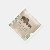 バッファロースノーデザートカボスボーイ赤ちゃんシャワーナプキン スタンダードカクテルナプキン (角)