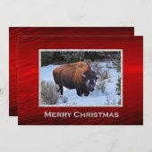 バッファロースノーフォトクリスマスフラット シーズンカード (正面/裏面)