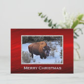 バッファロースノーフォトクリスマスフラット シーズンカード (スタンド正面)