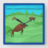 バッファロースプリングフィールドの価値のおもしろい漫画 スクエア壁時計 (正面)