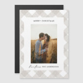 バッファロータータンチェックモダンナチュラル1フォトクリスマスホ (正面/裏面)