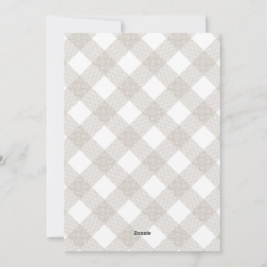 バッファロータータンチェックモダンナチュラル1フォトクリスマスホ シーズンカード (裏面)