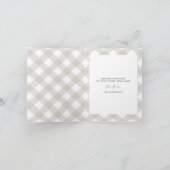 バッファロータータンチェックモダンナチュラル1写真クリスマス シーズンカード (内部)