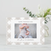 バッファロータータンチェックモダンナチュラル1写真感謝祭 シーズンカード (スタンド正面)