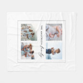 バッファロータータンチェックモダンナチュラル4枚フォトクリスマスフロル フリースブランケット (正面(横))