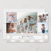 バッファロータータンチェックモダンナチュラル5写真クリスマス シーズンカード (正面)