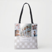 バッファロータータンチェックモダンナチュラル5写真クリスマス トートバッグ (正面)